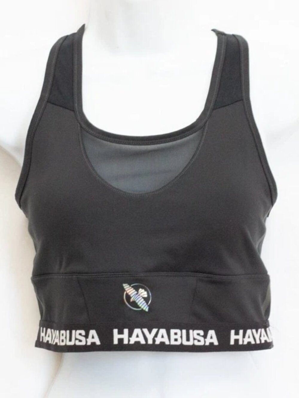Hayabusa Crossback Racerback Sports Bra MMA Boxing Grappling UFC Mesh Logo Sz M